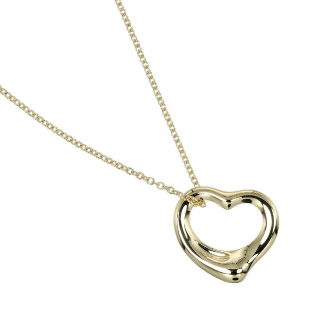 TIFFANY&amp;Co. ティファニー オープンハート K18イエローゴールド ネックレス 4.25g