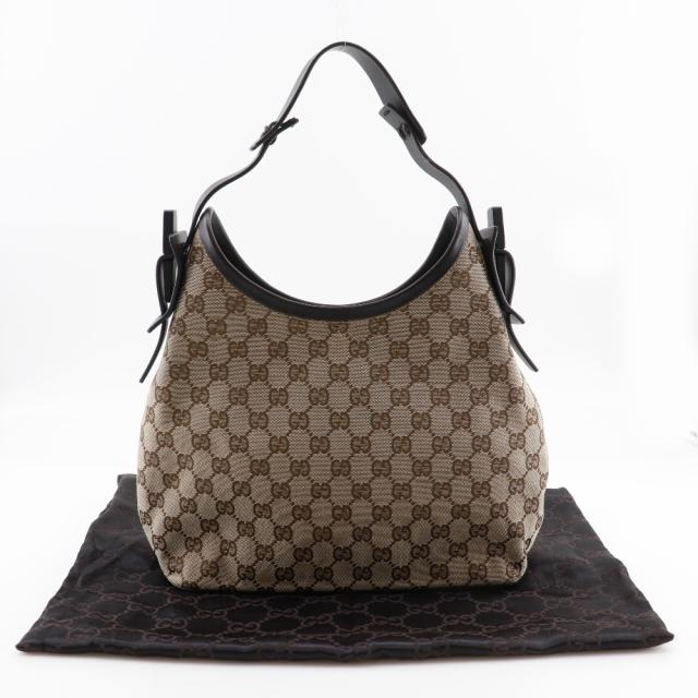 GUCCI グッチ セミショルダー 1669 GGキャンバス 茶 ショルダーバッグ レディース_16