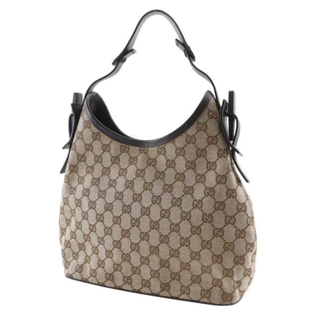 GUCCI グッチ セミショルダー 1669 GGキャンバス 茶 ショルダーバッグ レディース_1