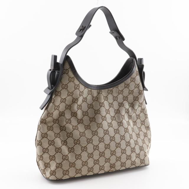 GUCCI グッチ セミショルダー 1669 GGキャンバス 茶 ショルダーバッグ レディース_2