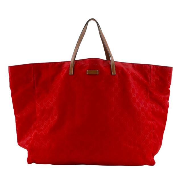 GUCCI グッチ グッチシマナイロン GG ボストンバッグ 286198 ナイロン 赤 ハンドバッグ