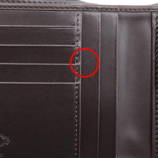 TOD'S トッズ レザー 茶 二つ折り財布 メンズ 【中古】の通販はau PAY