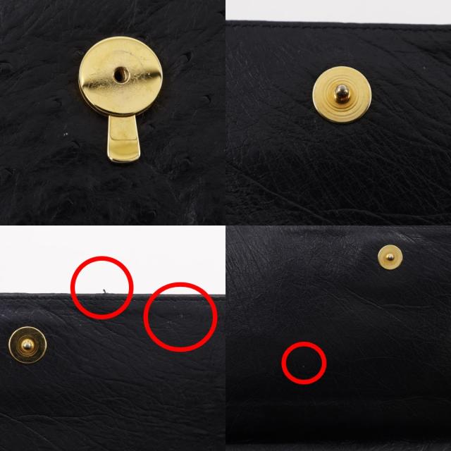 BALLY バリー オーストリッチ 黒 ハンドバッグ レディース 【中古】_12