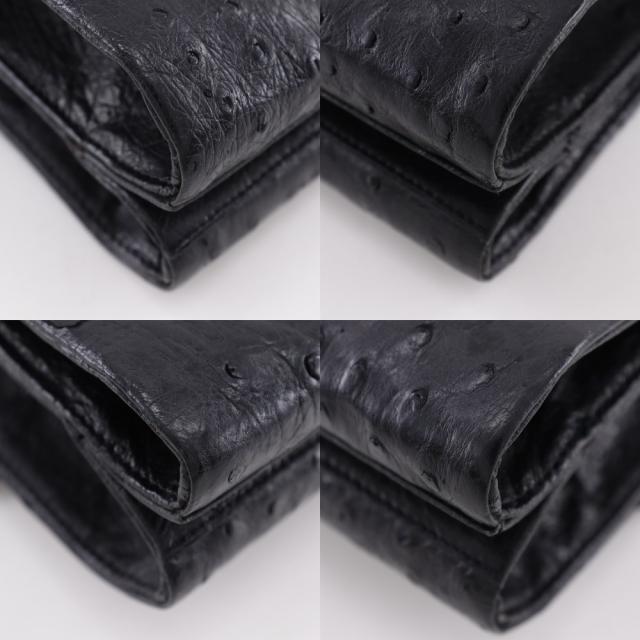 BALLY バリー オーストリッチ 黒 ハンドバッグ レディース 【中古】_3
