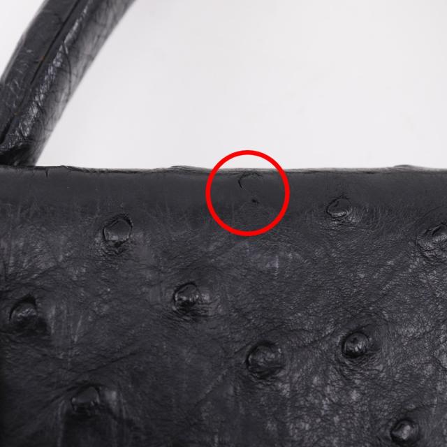 BALLY バリー オーストリッチ 黒 ハンドバッグ レディース 【中古】_7