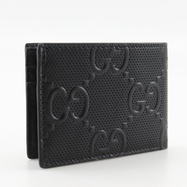 GUCCI グッチ GGエンボス 二つ折り 625559 カーフ 黒 札入れ メンズ 【中古】_2