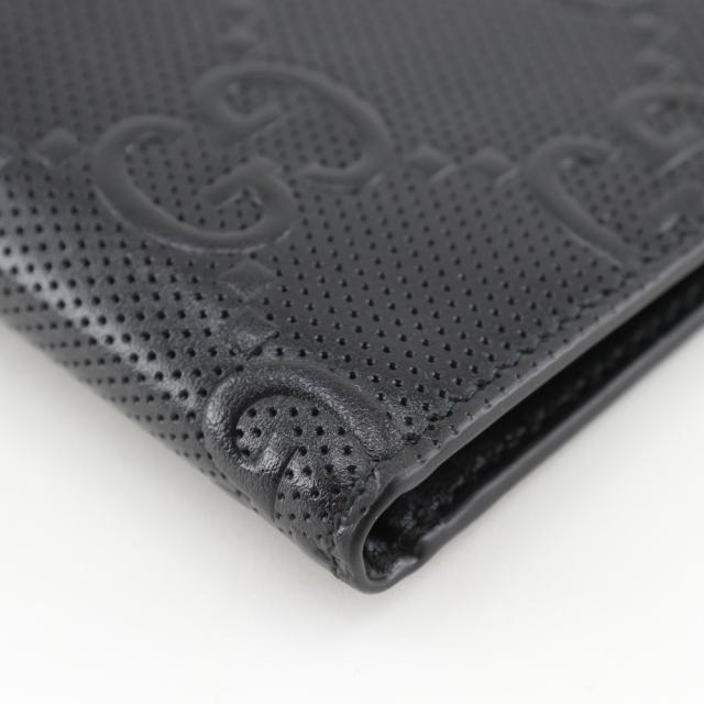 GUCCI グッチ GGエンボス 二つ折り 625559 カーフ 黒 札入れ メンズ 【中古】_3