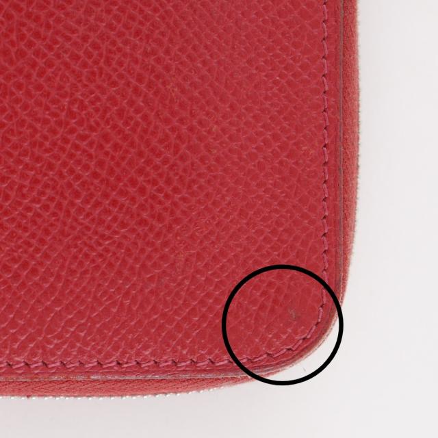 HERMES エルメス アザップシルクイン ロング ヴォーエプソン 赤 長財布