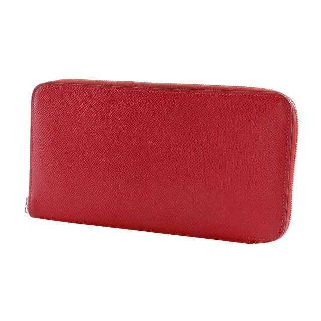 HERMES エルメス アザップシルクイン ロング ヴォーエプソン 赤 長財布