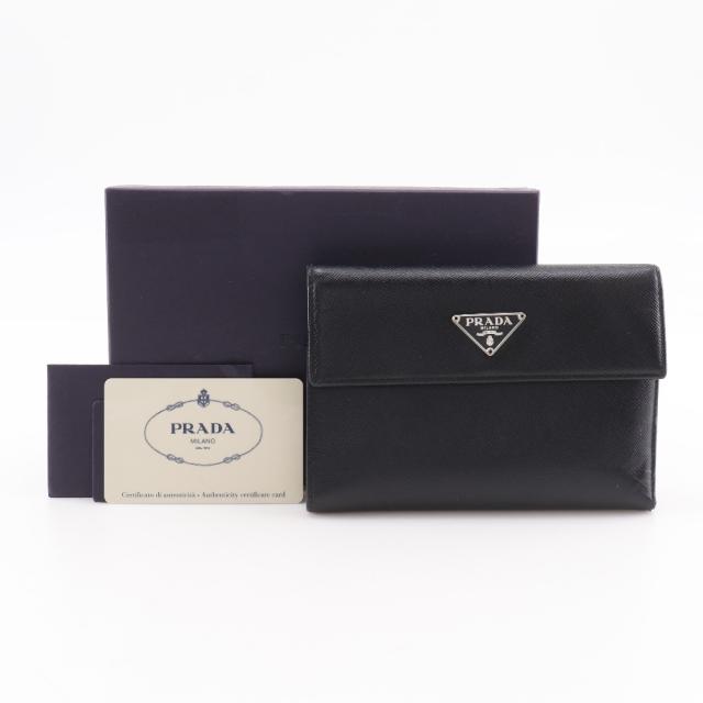 PRADA プラダ M510A サフィアーノ NERO 黒 二つ折り財布 レディース 【中古】_13