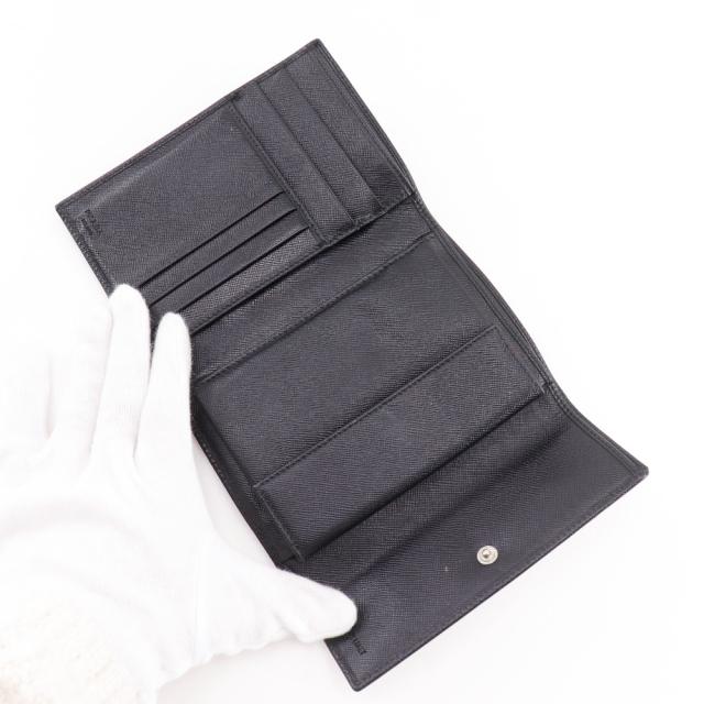 PRADA プラダ M510A サフィアーノ NERO 黒 二つ折り財布 レディース 【中古】_5