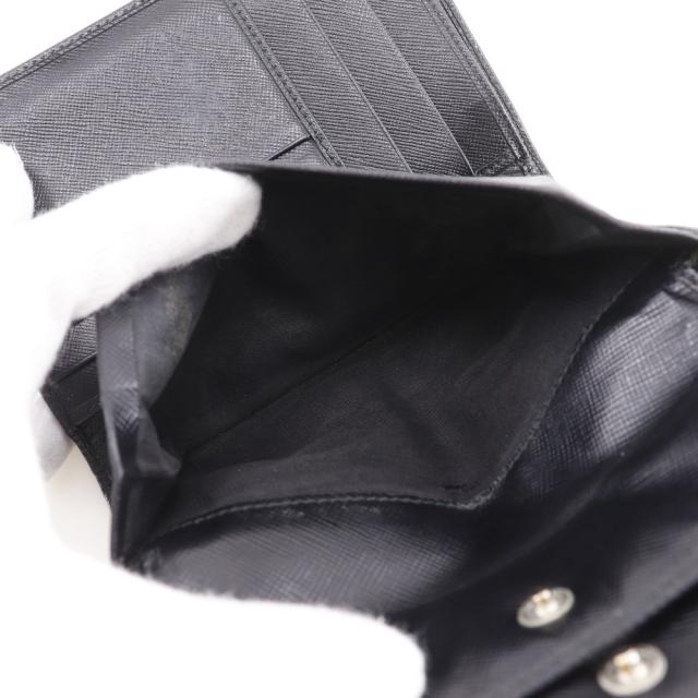 PRADA プラダ M510A サフィアーノ NERO 黒 二つ折り財布 レディース 【中古】_8