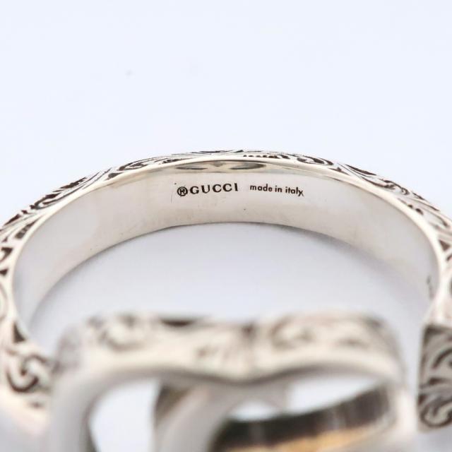 GUCCI グッチ ダブルG キーリング 627760 J8400 0701 シルバー925 13号 リング・指輪 5.6g_4