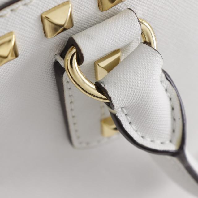 Michael Kors マイケルコース 2WAYショルダー スタッズ 35S6GFSS1L レザー 白 ハンドバッグ_14