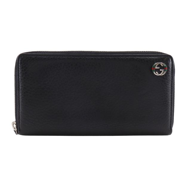 GUCCI グッチ シェリーライン インターロッキングG 308796 レザー 黒 