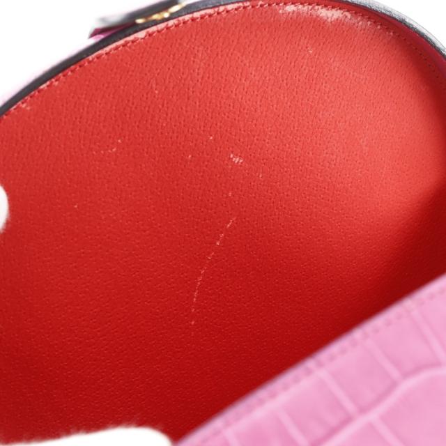 CELINE セリーヌ 型押しレザー ピンク ハンドバッグ レディース 【中古】_10