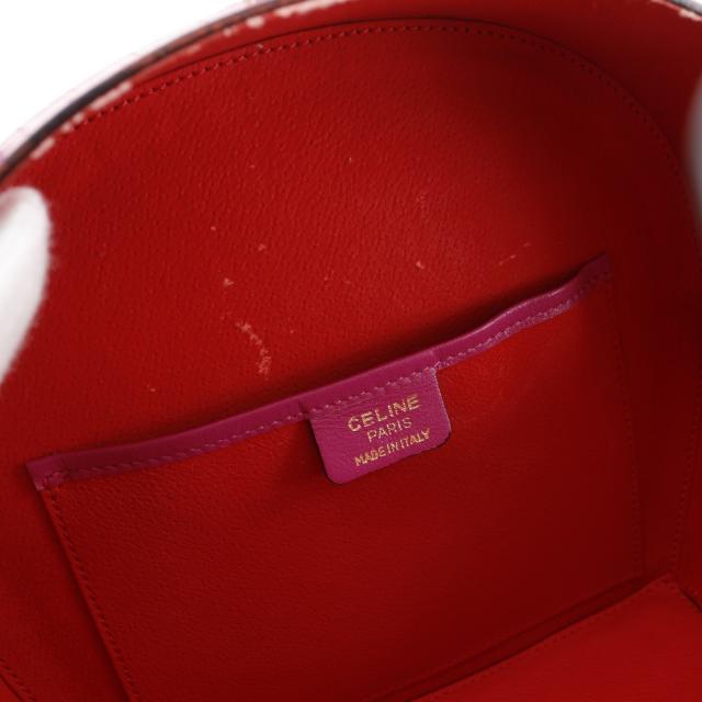CELINE セリーヌ 型押しレザー ピンク ハンドバッグ レディース 【中古】_13