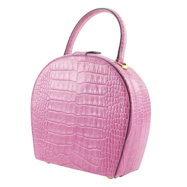 CELINE セリーヌ 型押しレザー ピンク ハンドバッグ レディース 【中古】_1