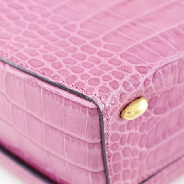 CELINE セリーヌ 型押しレザー ピンク ハンドバッグ レディース 【中古】_5