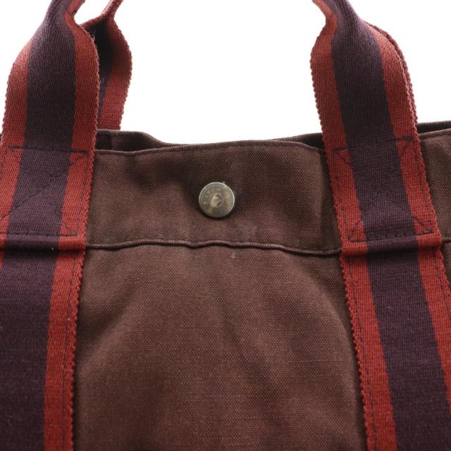 HERMES エルメス サックフールトゥMM コットンキャンバス 茶 ハンドバッグ ユニセックス_9