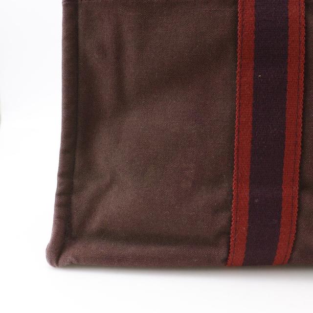 HERMES エルメス サックフールトゥMM コットンキャンバス 茶 ハンドバッグ ユニセックス_17