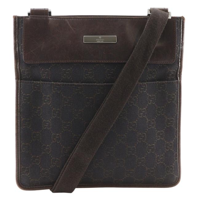 GUCCI グッチ 27639 GGキャンバス 茶 ショルダーバッグ メンズ 【中古】