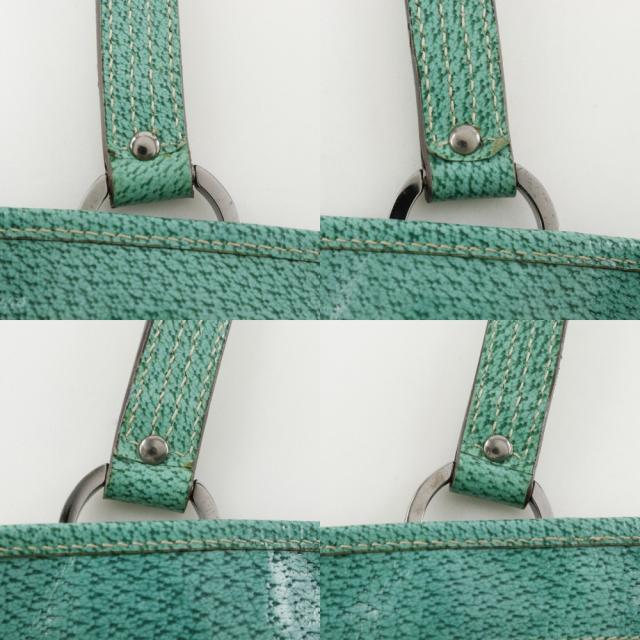 GUCCI グッチ 113017 GGキャンバス ベージュ/緑 トートバッグ レディース 【中古】
