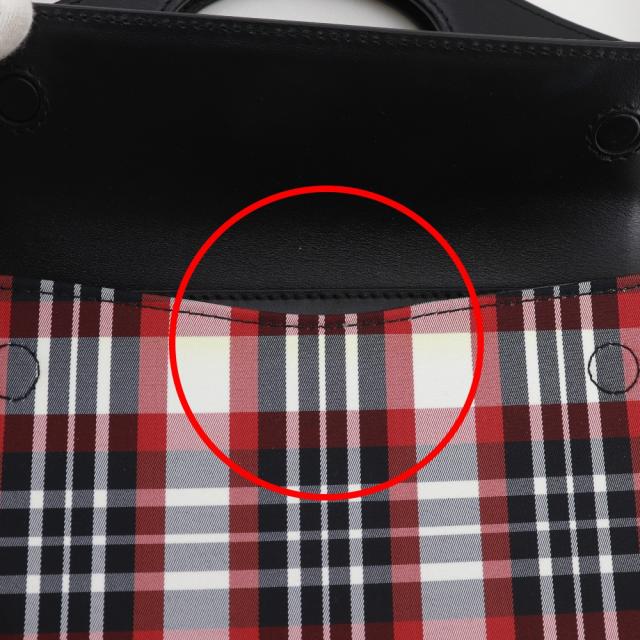 BURBERRY バーバリー ミニポケットバッグ 2WAYショルダー 2WAYショルダー 8035841 カーフ 黒/赤_10