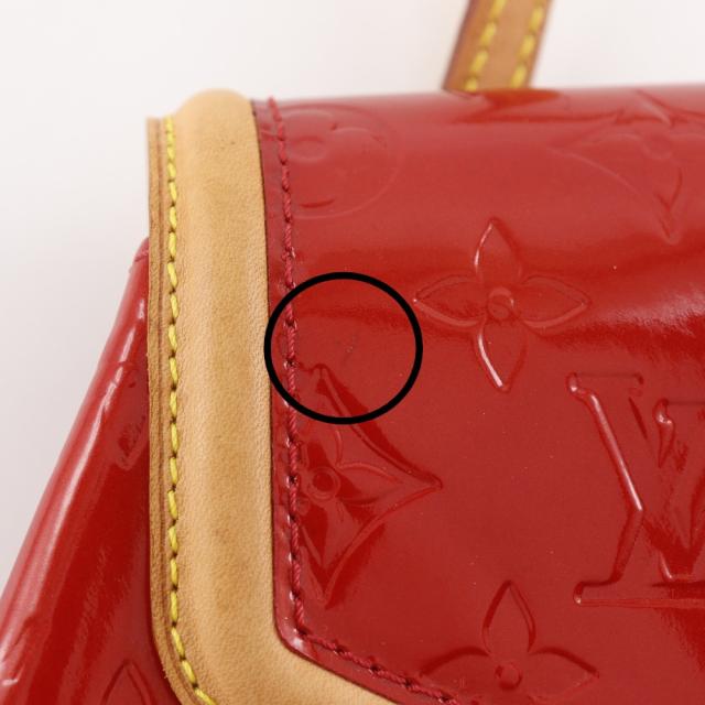 LOUIS VUITTON ルイ・ヴィトン ビスケイン・ベイPM M91291 モノグラムヴェルニ 赤_8