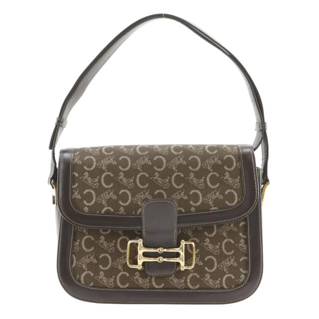 CELINE セリーヌ ヴィンテージ キャンバス 茶 ハンドバッグ レディース 【中古】