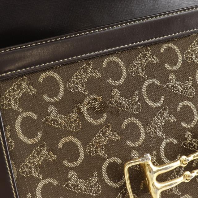 CELINE セリーヌ ヴィンテージ キャンバス 茶 ハンドバッグ レディース 【中古】_10