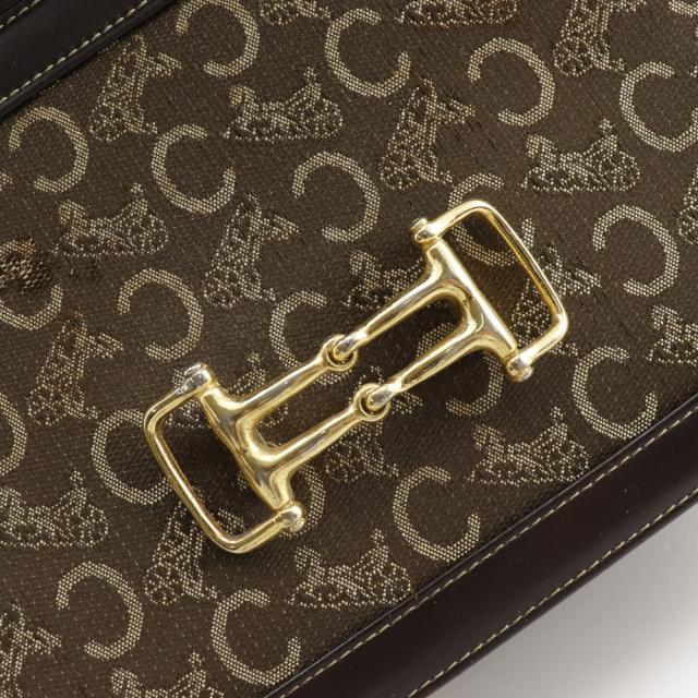 CELINE セリーヌ ヴィンテージ キャンバス 茶 ハンドバッグ レディース 【中古】_11