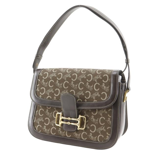 CELINE セリーヌ ヴィンテージ キャンバス 茶 ハンドバッグ レディース 【中古】_1