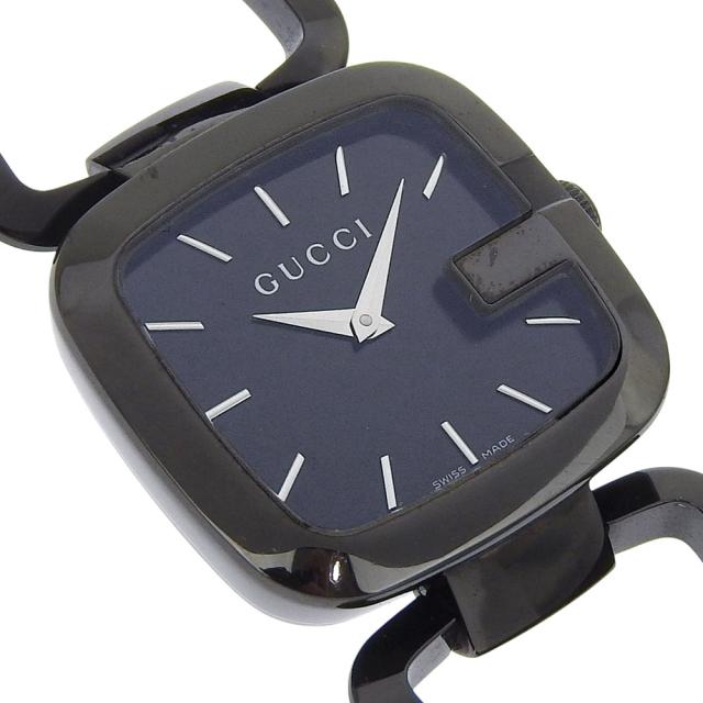 グッチ 腕時計 - 125.4 レディース 黒 新品電池 GUCCI 125.4 腕時計 
