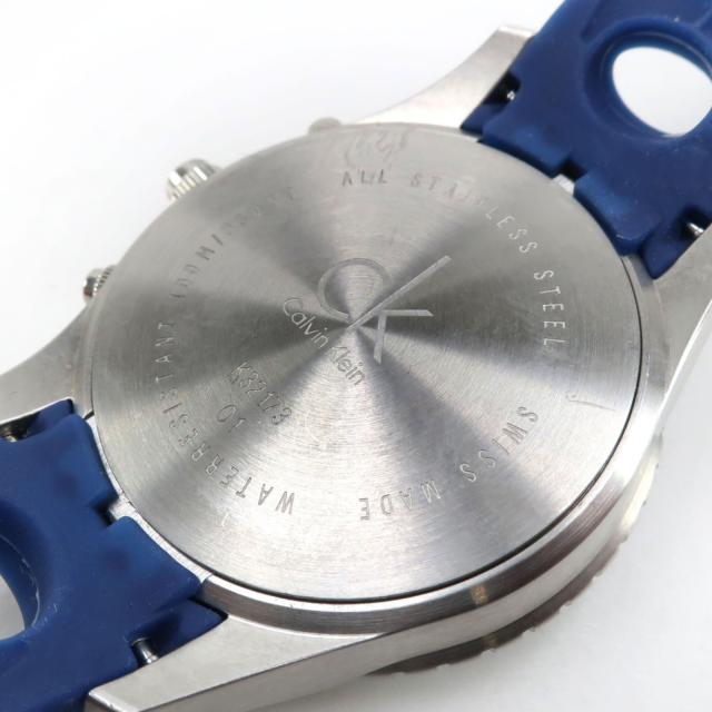 Calvin Klein カルバンクライン Challenge チャレンジ K32173 SS 青 クオーツ クロノグラフ_7