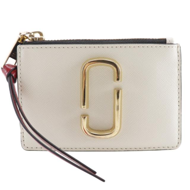 MARC JACOBS マークジェイコブス ダブルJ トリコロール M0013359 レザー 白 コインケース