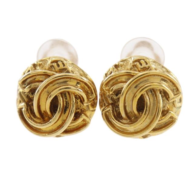 CHANEL シャネル ココマーク ヴィンテージ 金メッキ イヤリング 9.0g レディース 【中古】