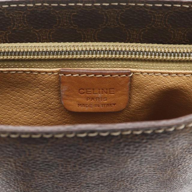 CELINE セリーヌ オールドセリーヌ マカダム柄 マカダム柄 PVC 茶 トートバッグ レディース_12