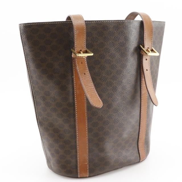 CELINE セリーヌ オールドセリーヌ マカダム柄 マカダム柄 PVC 茶 トートバッグ レディース_2