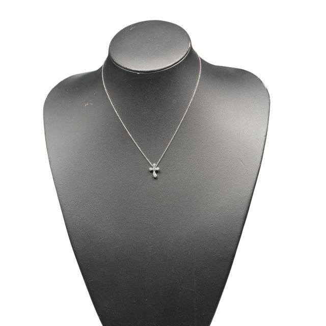 TIFFANY&amp;Co. ティファニー ドッツクロス Pt950プラチナ ネックレス 4.1g レディース_1