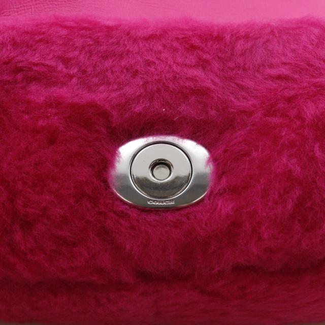 COACH コーチ タビー 2WAYショルダー CP995 フェイクファー ピンク ハンドバッグ レディース_12