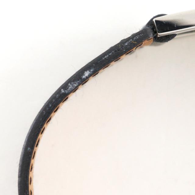 HERMES エルメス Hロゴ ブレスレット ヴォーシャモニー 黒/シルバー金具 バングル 17g_4