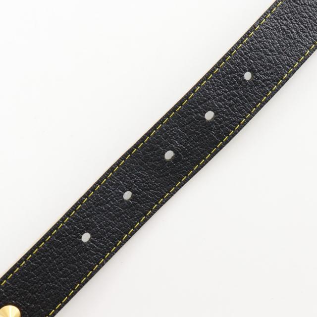 LOUIS VUITTON ルイ・ヴィトン サンチュール・スハリ スタッズ M6869W レザー ノワール 黒_3