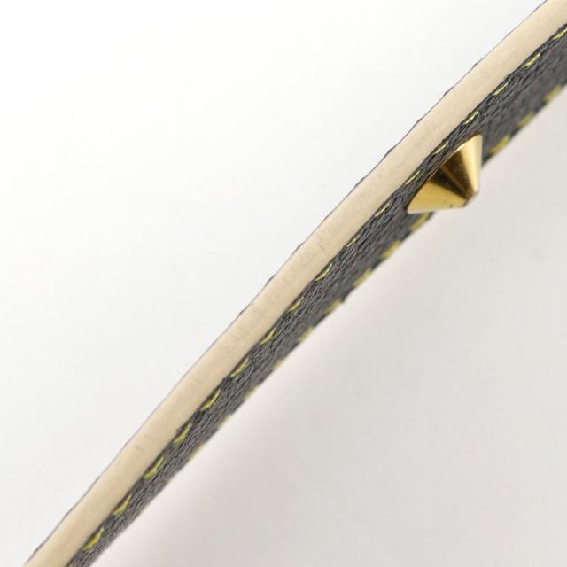 LOUIS VUITTON ルイ・ヴィトン サンチュール・スハリ スタッズ M6869W レザー ノワール 黒_7