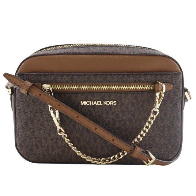 Michael Kors マイケルコース ジェットセット MKシグネチャー 35S1GTTC9B PVC 茶