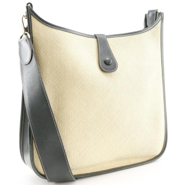 【HERMES】エルメス エヴリン1 GM エブリン ストロー ベージュ/緑 □H レディース ショルダーバッグ HERMES（エルメス） （新品・未使用品）エルメス エヴリン エブリン