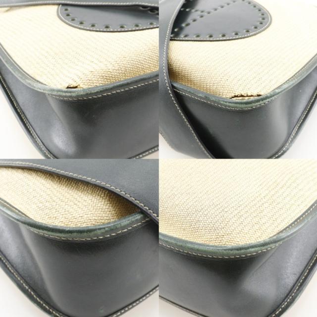 HERMES エルメス エヴリン1 GM エブリン ストロー ベージュ/緑 ショルダーバッグ_3