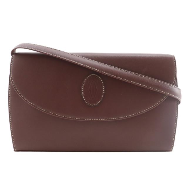 CARTIER カルティエ マストライン 2WAYクラッチ カーフ ボルドー ショルダーバッグ