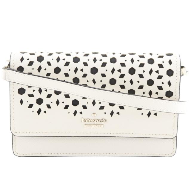 Kate Spade ケイトスペード ポシェット パンチング パンチング PWRU5572 レザー 白