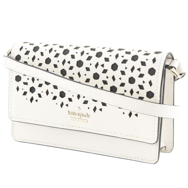 Kate Spade ケイトスペード ポシェット パンチング パンチング PWRU5572 レザー 白_1